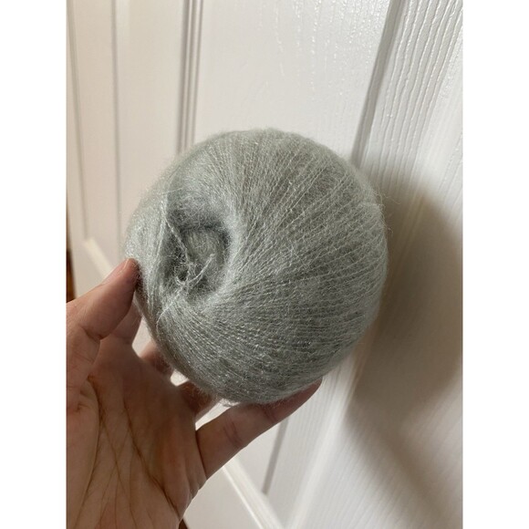 3 Skeins Kid Mohair Green 150g #409 - Picture 3 of 3